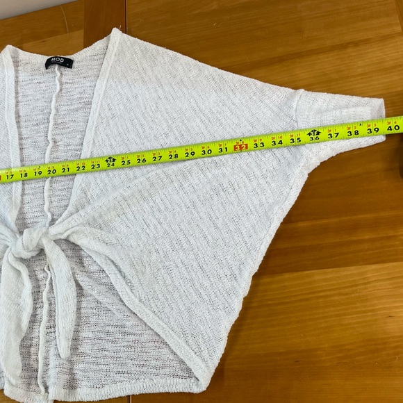 Mod Waist Wrap white Cardigan medium - Picture 8 of 10